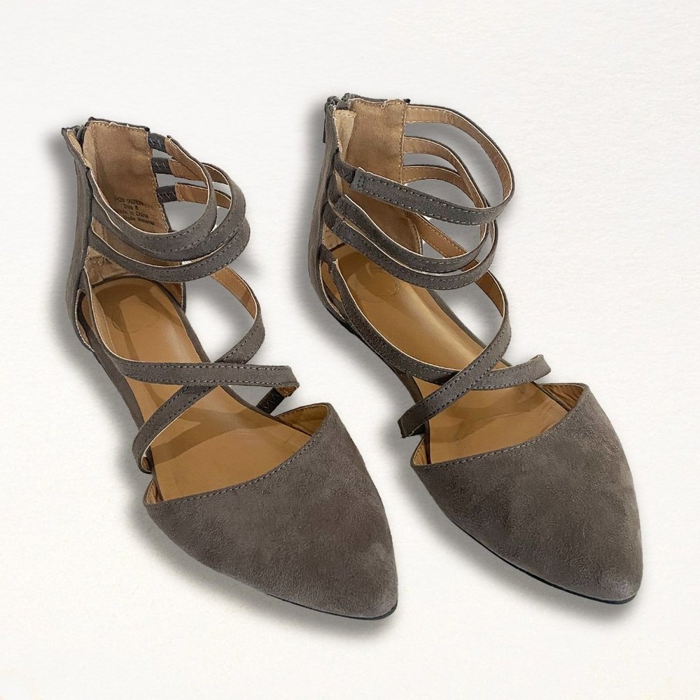 Journee Collection Womens Marlee Tru Comfort Foam Back Heel Zip Pointed Flats